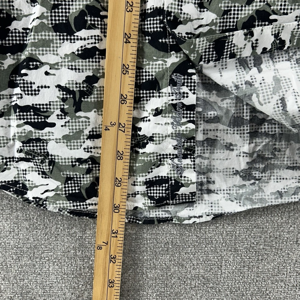Robert Graham Classic Fit Shirt Men Size Large Black Skull Print Short Sleeve - Picture 7 of 8
